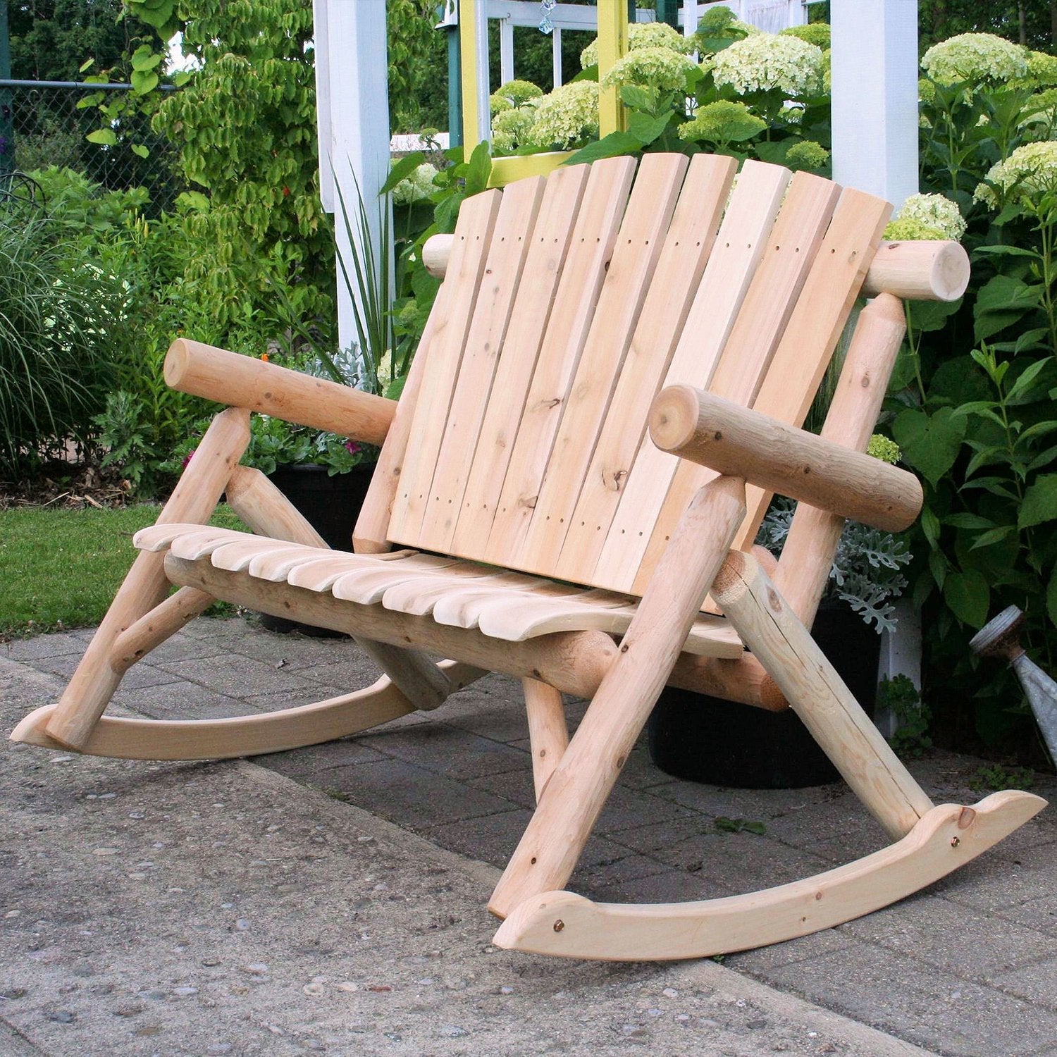 Contoured Comfort Rocking Log Loveseat