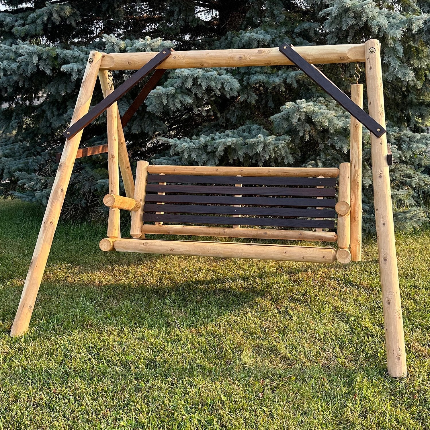4ft Log Swing From Lakeland Mills Rustic Furniture Manufacturer