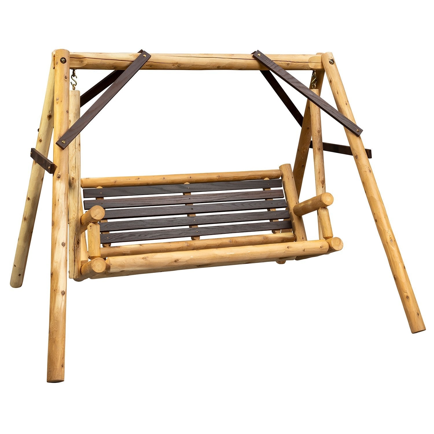 Lakeland Mills Rustic Log Yard Swing
