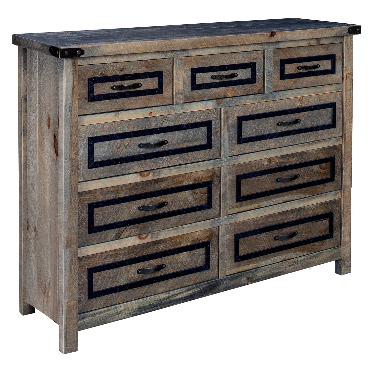 Heritage Pine 9 Drawer Dresser