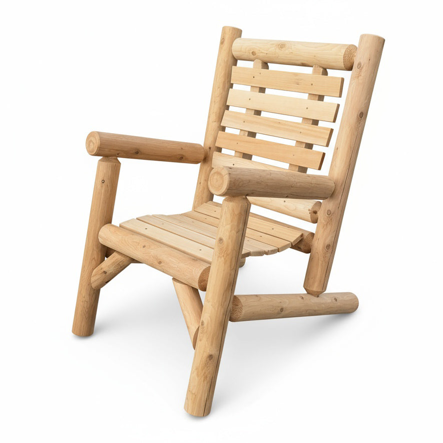 Total Comfort Cedar Log Lounge Chair