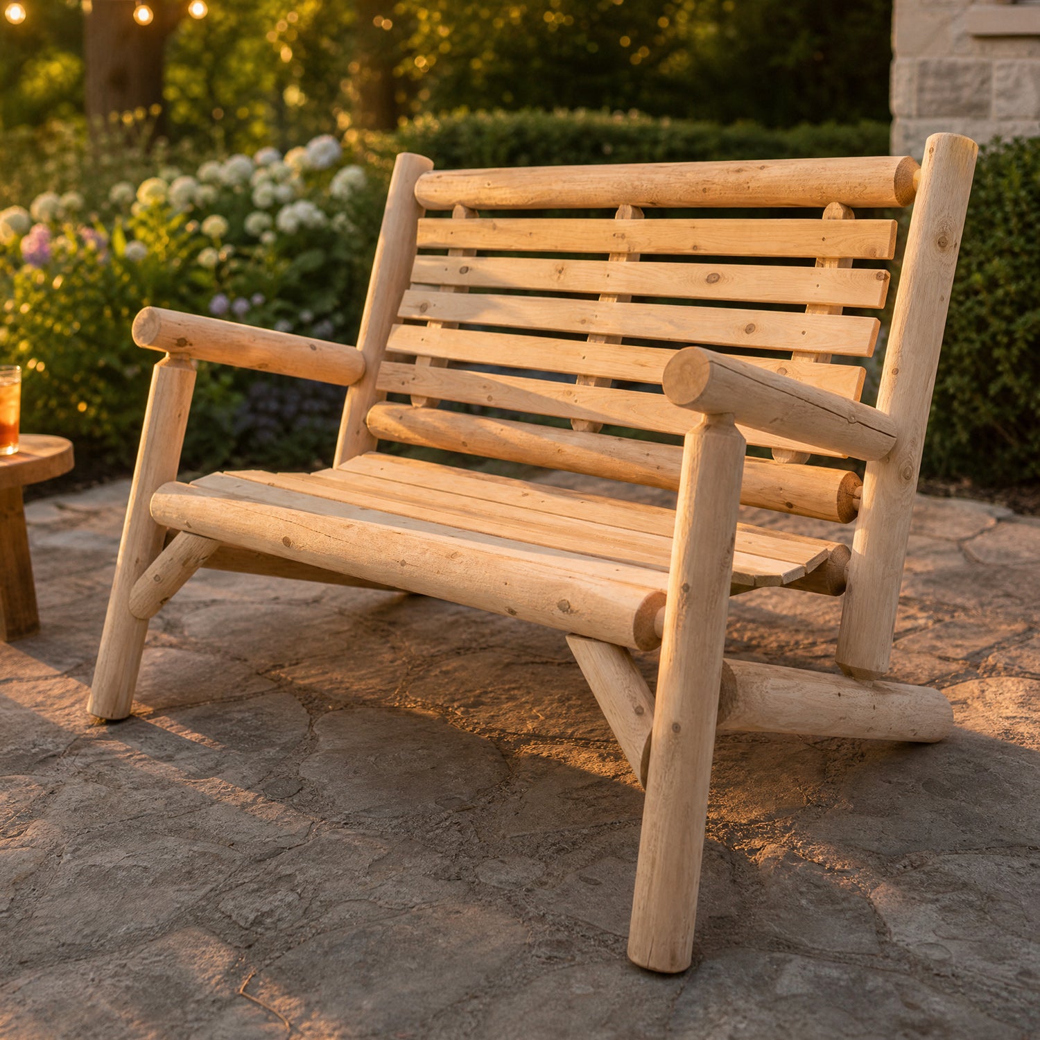 Total Comfort Cedar Log 4 Foot Loveseat