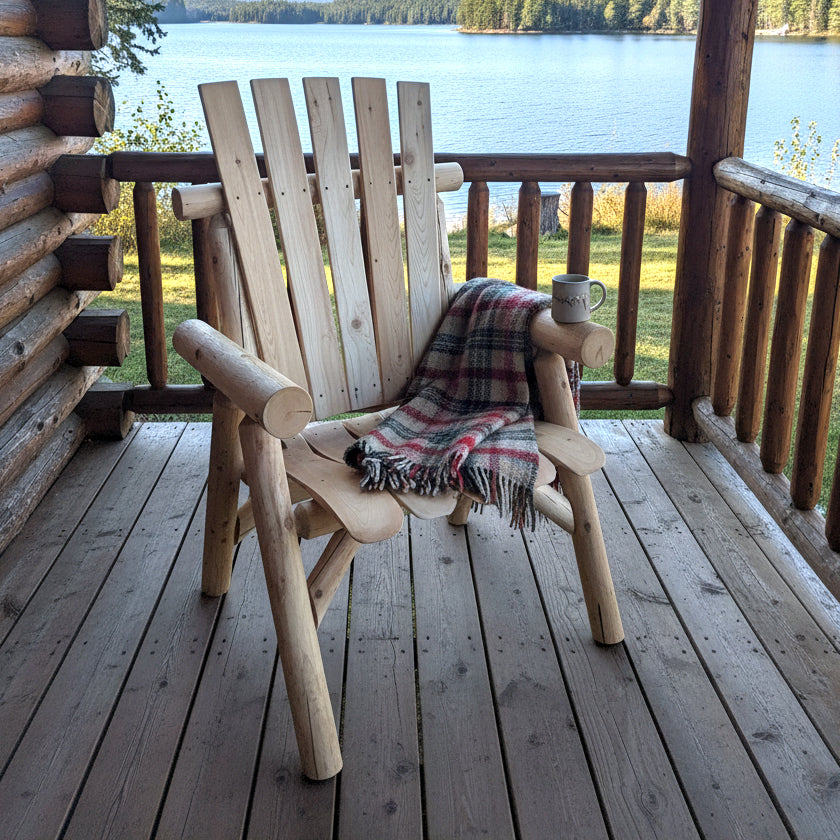 American Cedar Log Lounge Chair