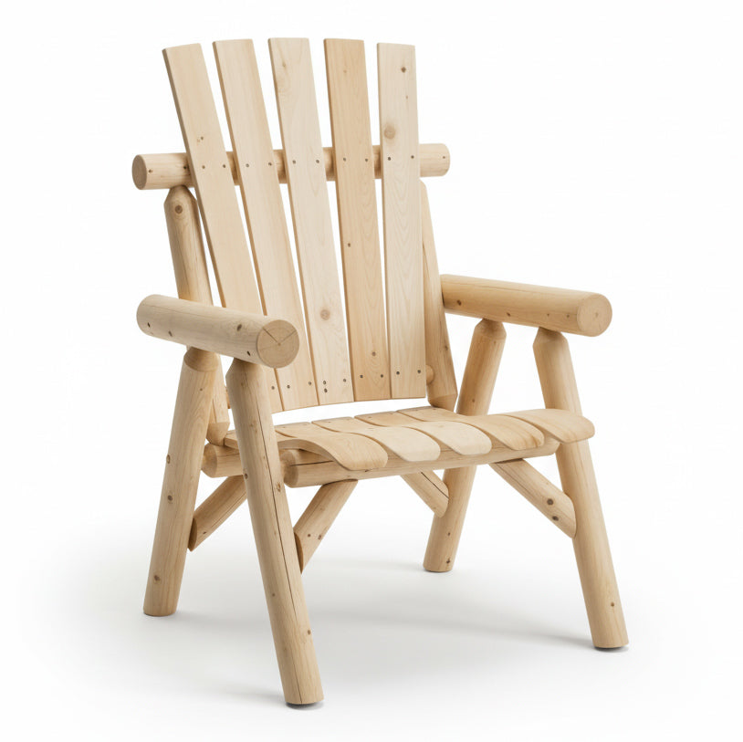 American Cedar Log Lounge Chair