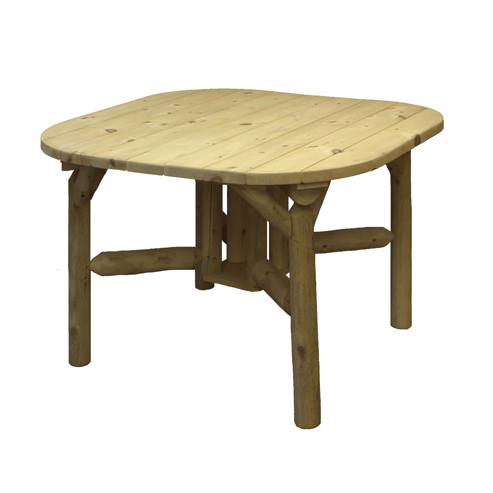 Cedar Log 47" Roundabout Table/4 Benches