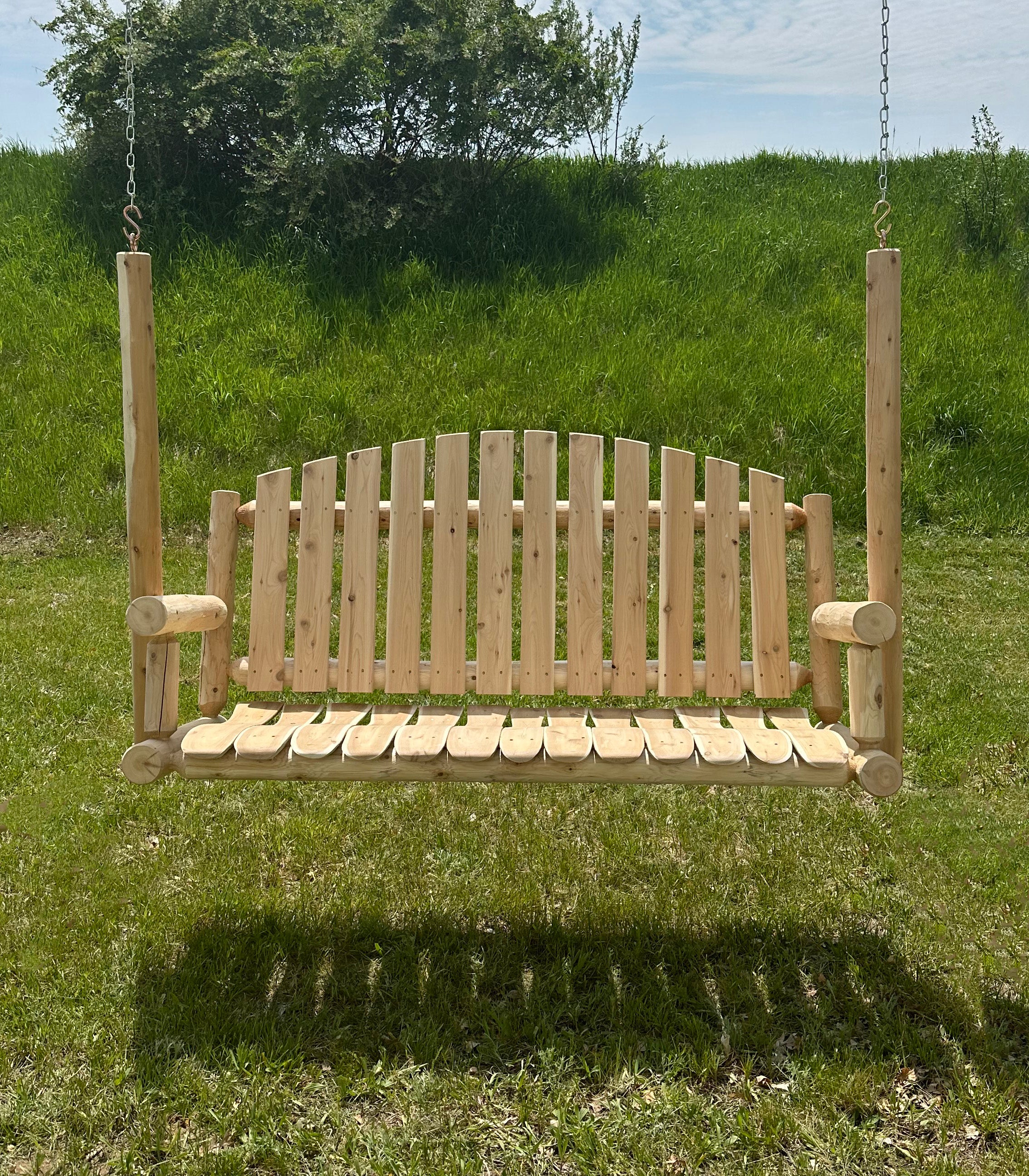 Cedar Log 5ft Country Garden Porch Swing