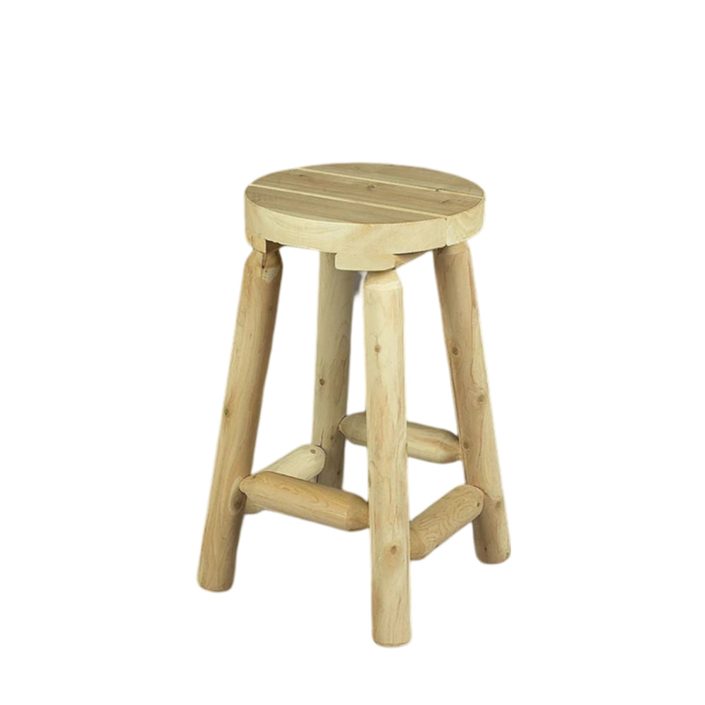Cedar Looks 24" Log Bar Stool