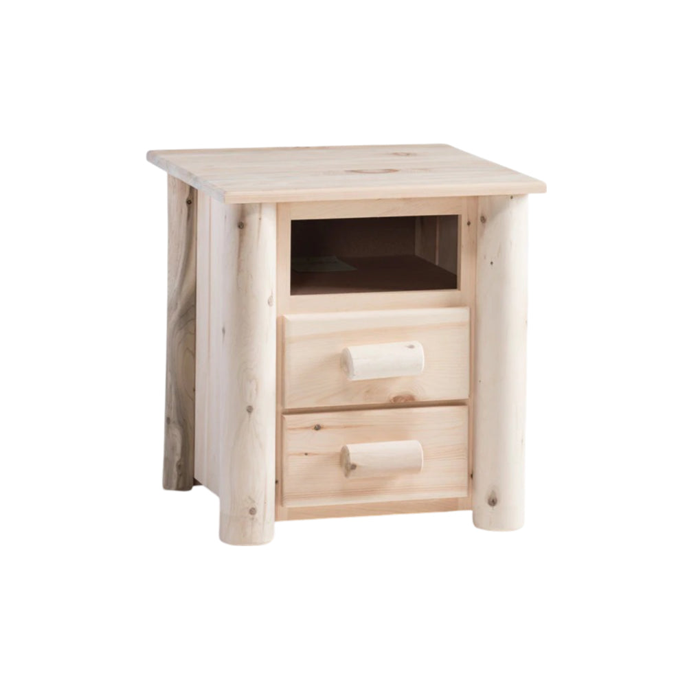 Lakeland Frontier 2 Drawer Log Nightstand