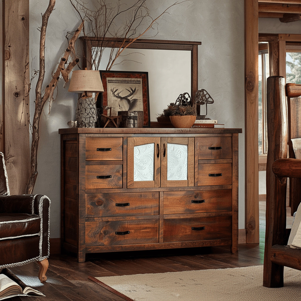 Rustic Ranchero 8 Drawer Dresser