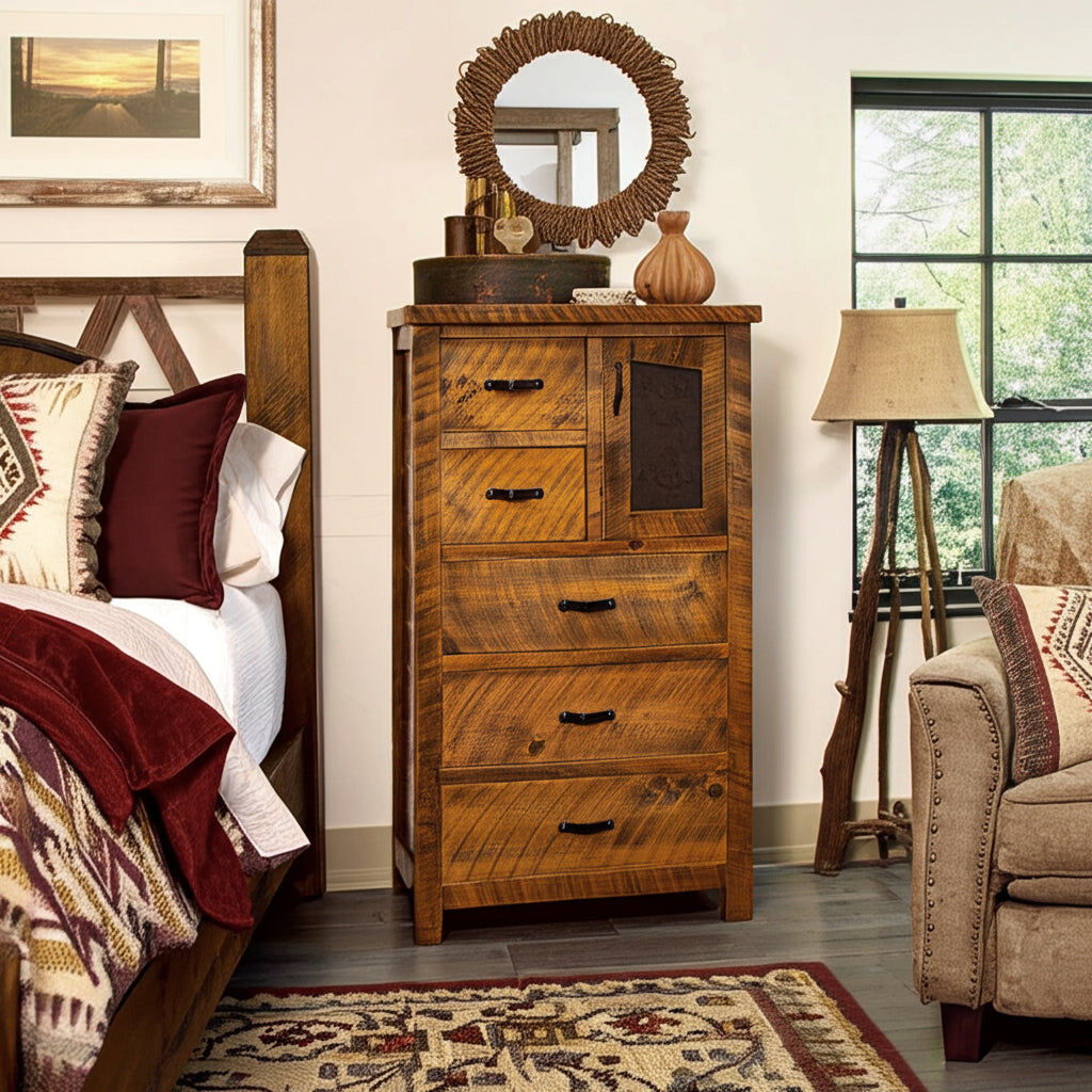 Rustic Ranchero 5 Drawer Chest