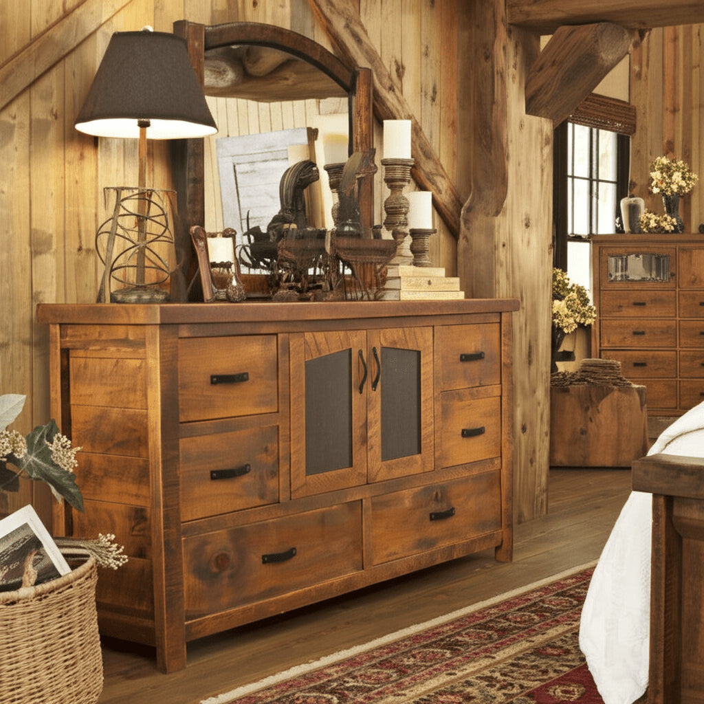 Rustic Ranchero 6 Drawer Dresser