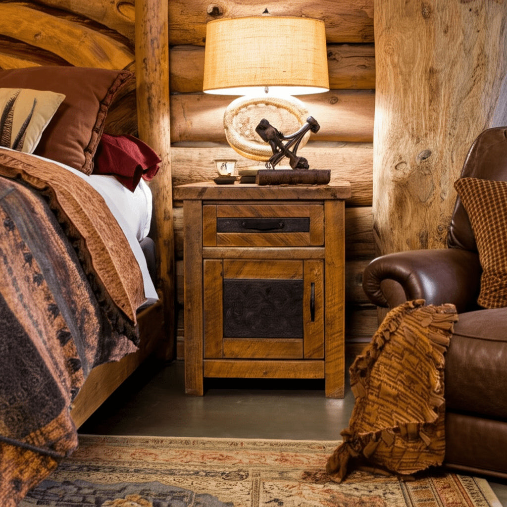 Rustic Ranchero 1 Door 1 Drawer Nightstand