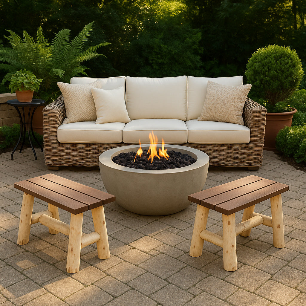 ThermaFusion Cedar Log End Table