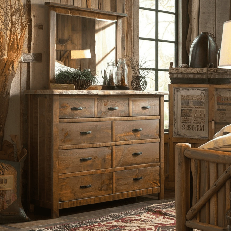 Canterbury Pine 9 Drawer Dresser