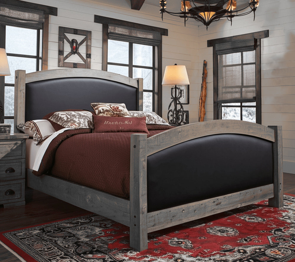 Canyon Rapids Upholstered Rough Sawn Panel Bed