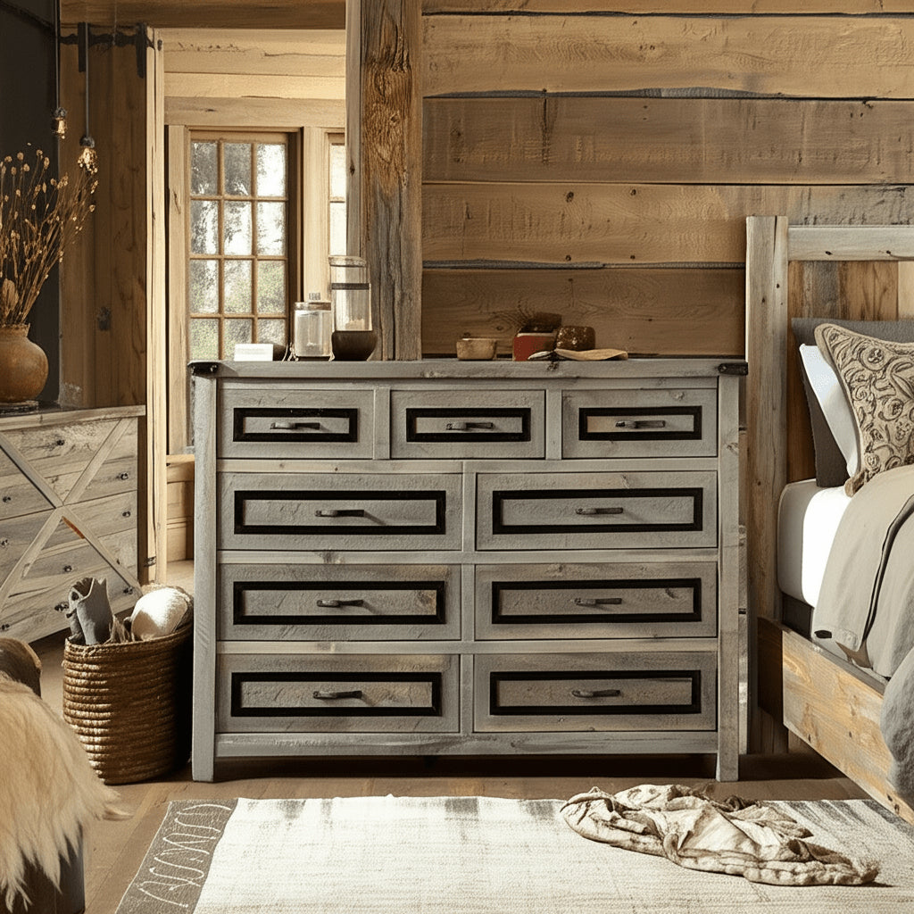 Heritage Pine 9 Drawer Dresser