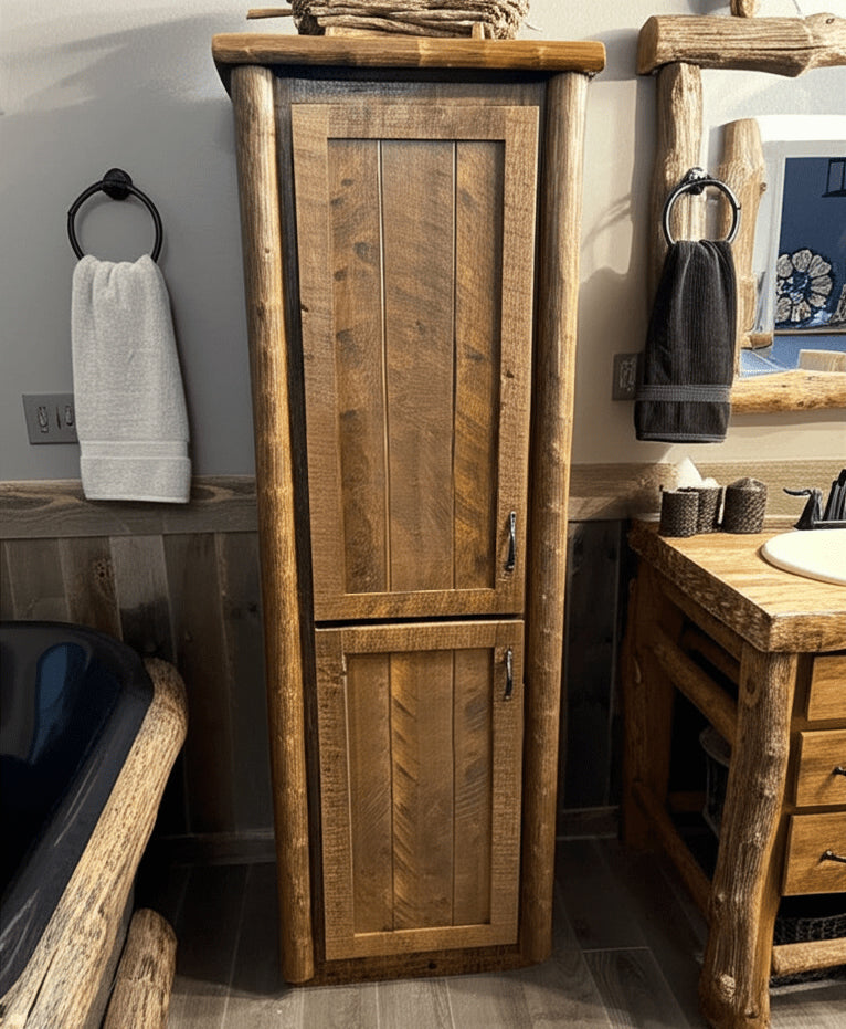 Olde Towne Log 18" - 27" Wide Linen Closet