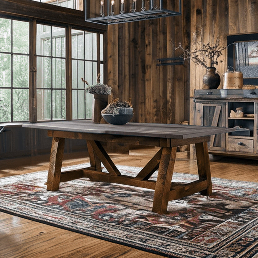 Sawmill Barnwood Breadboard Dining Table