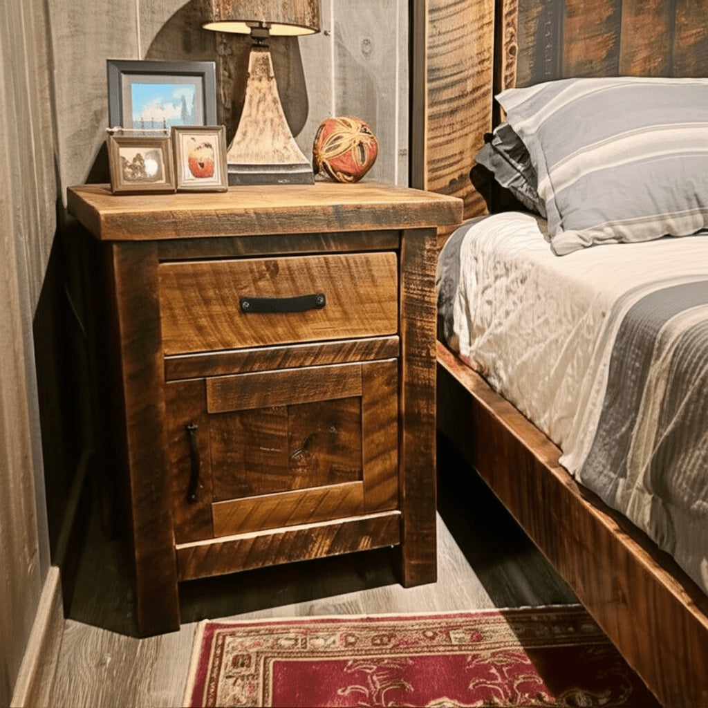 Sawmill Rough Sawn Enclosed Nightstand