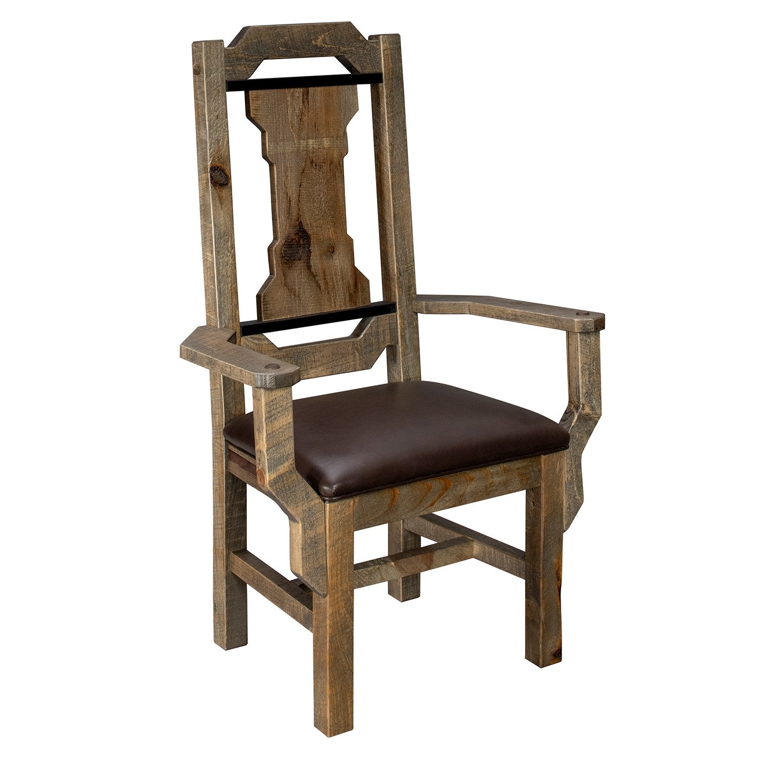 Command Your Dining Space: Black Diamond Arm Dining Chair