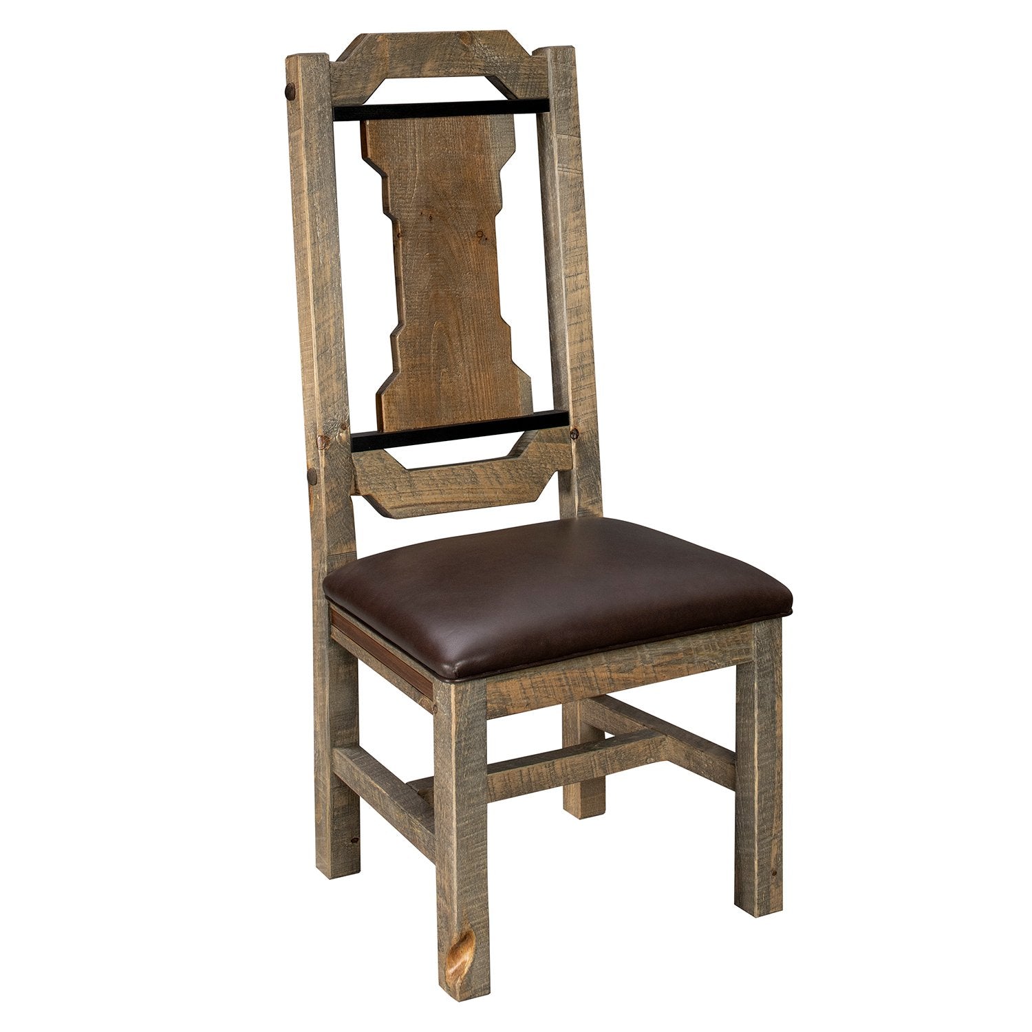 Rugged Sophistication: Black Diamond Side Dining Chair