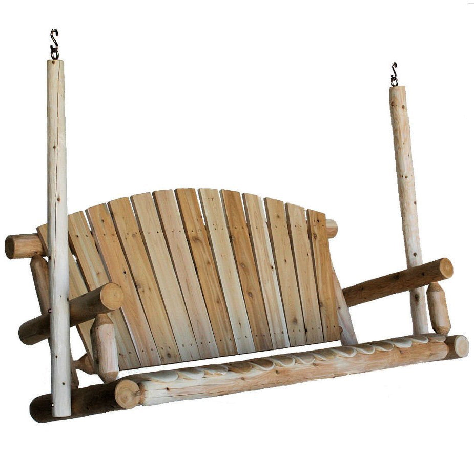 Relax in Style: The Rustic Cedar Log 5-Ft Porch Swing – A Must-Have for Your Inventory