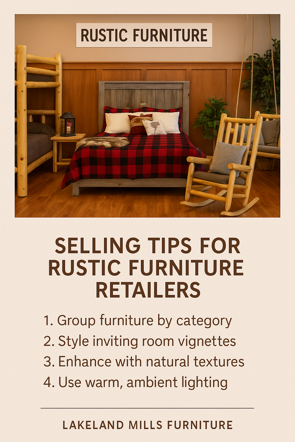 Selling Tips for Rustic Furniture Retailers
