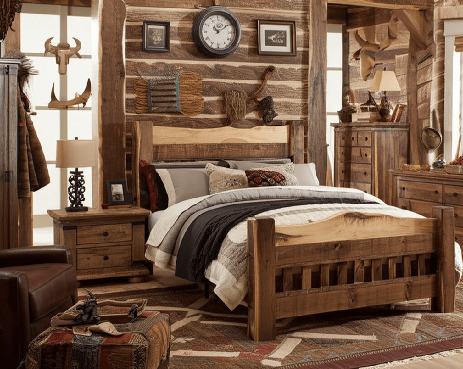 Canterbury Cathedral Barnwood Style Rustic Bed