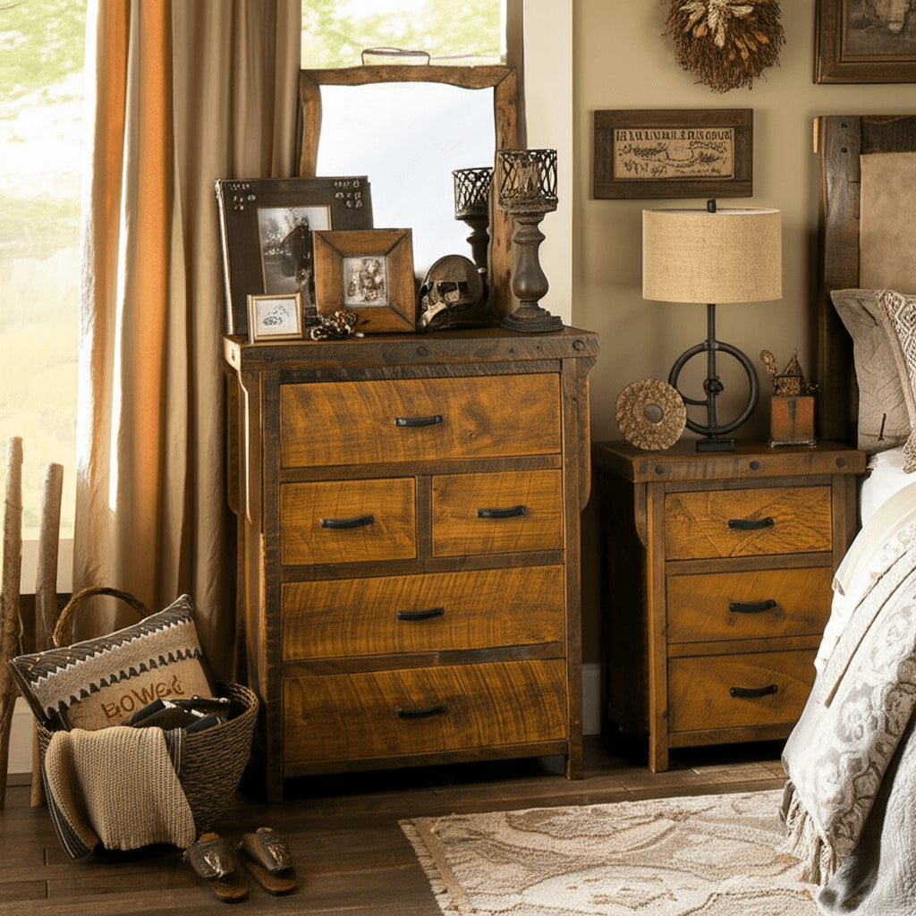 Homestead Lodge 5-Drawer Chest – Rustic Storage with Lodge-Inspired Luxury