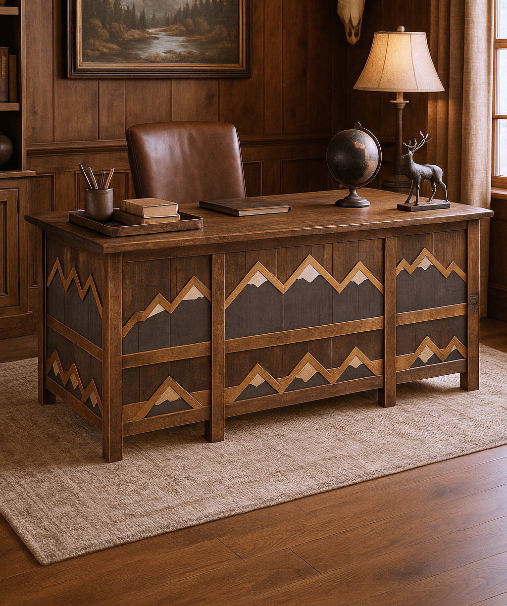 Log Cabin Furniture - Barnwood Desk