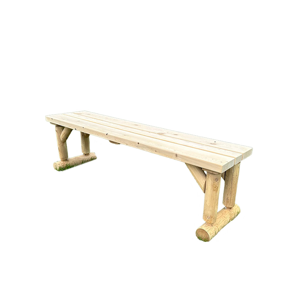 5' Cedar Log Patio Bench