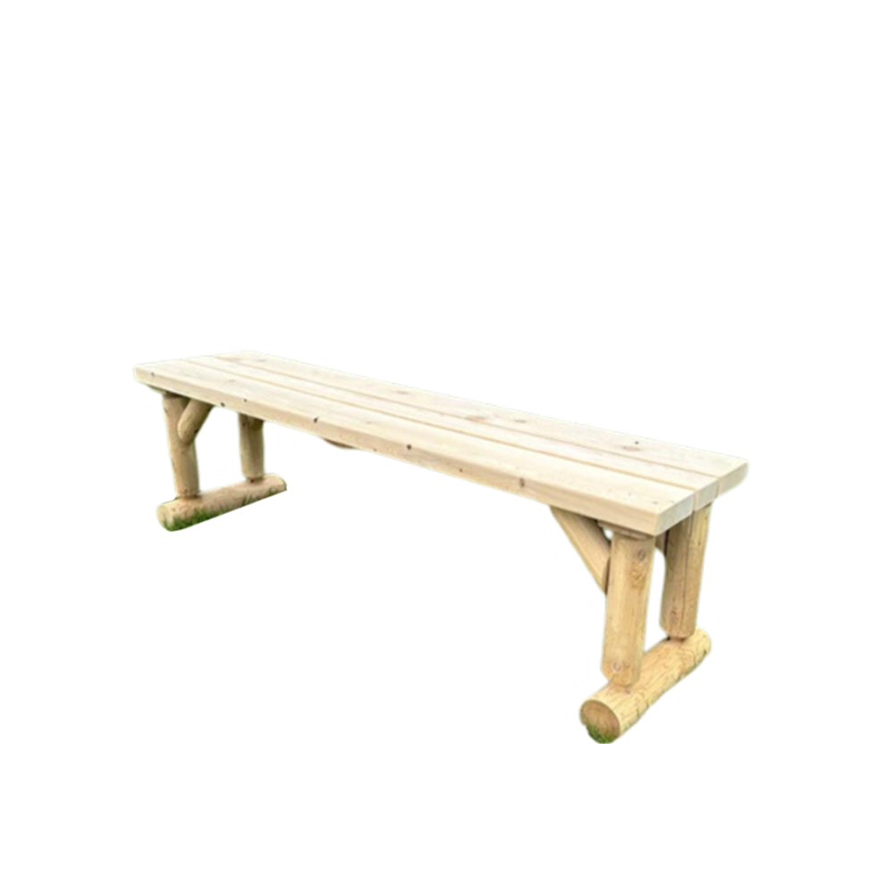 6' Cedar Log Patio Bench