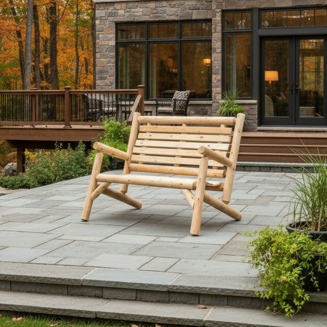 Total Comfort Cedar Log 4 Foot Loveseat