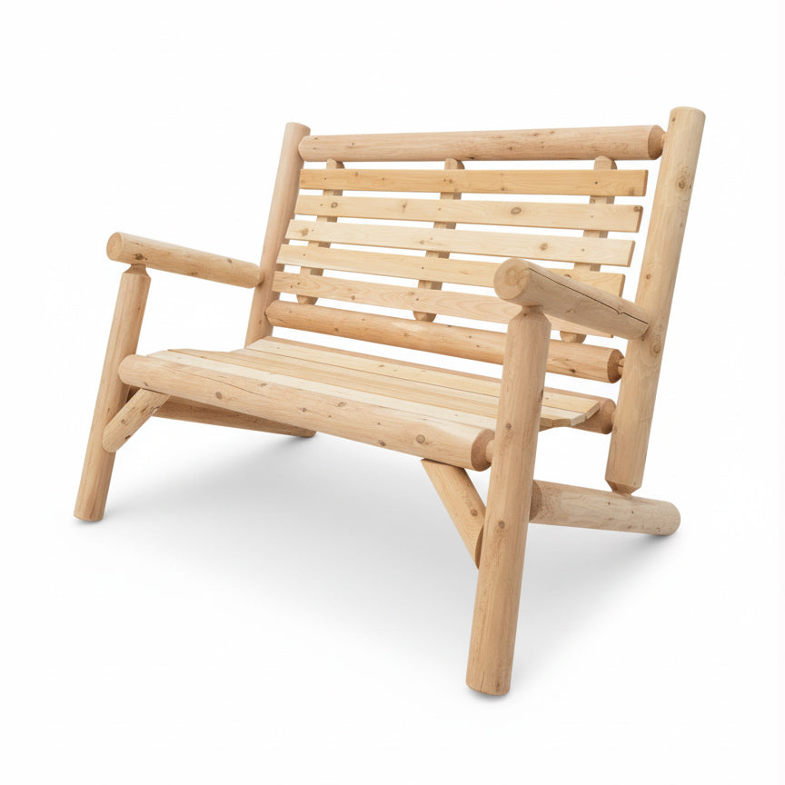 Total Comfort Cedar Log 4 Foot Loveseat