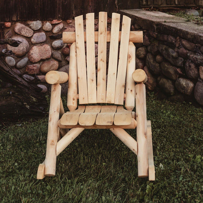 Cedar Log Rocking Chair