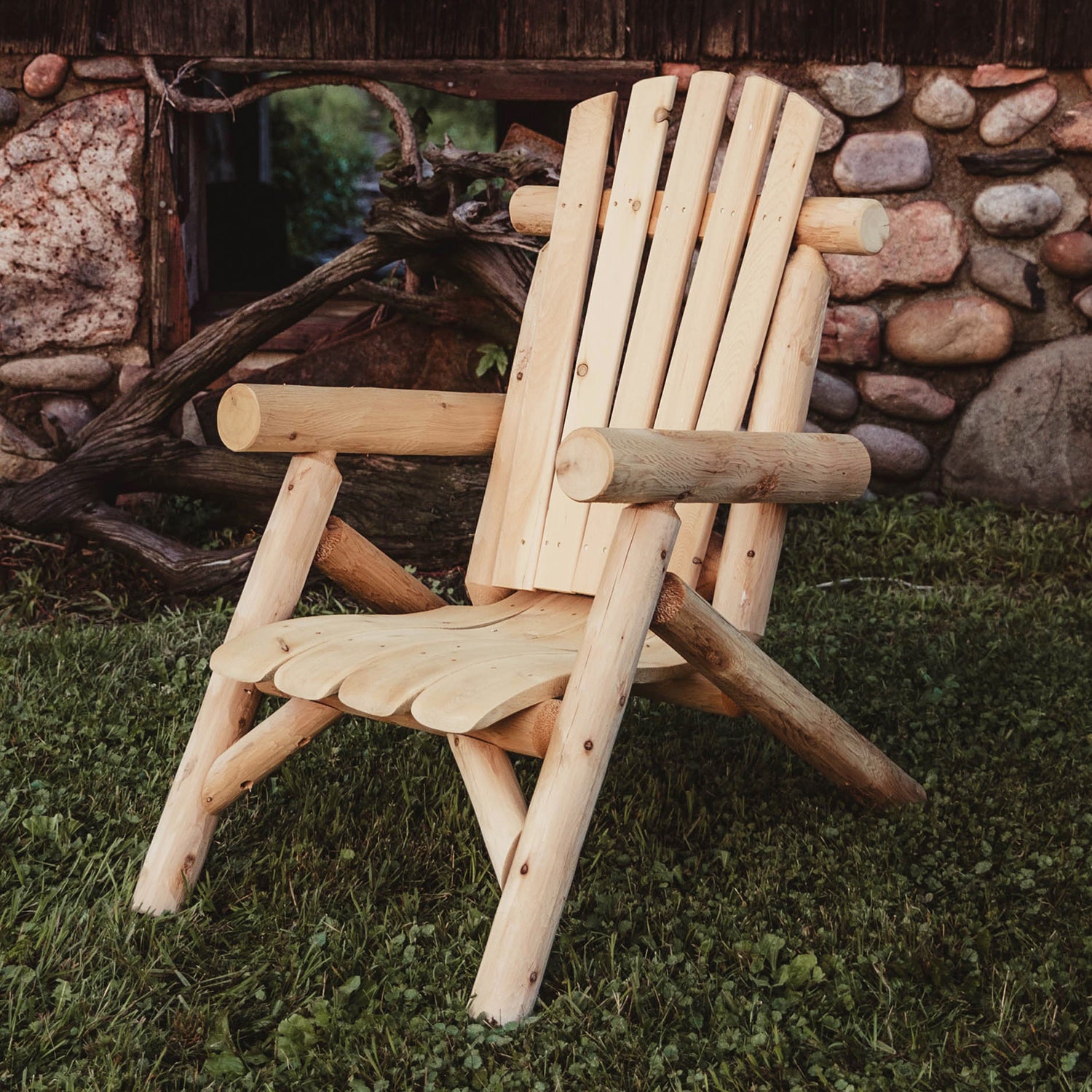 Cedar Log Lounge Chair