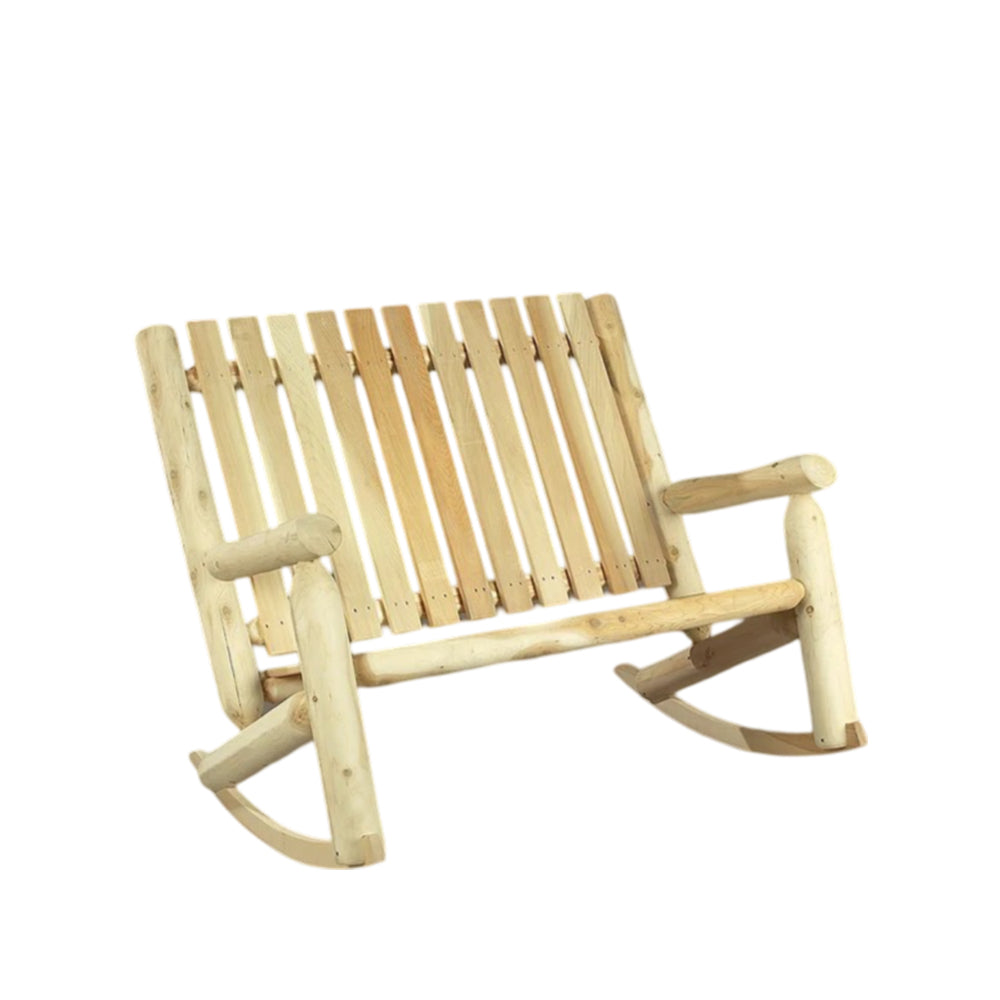 Cedar Looks Double High Back Rocker