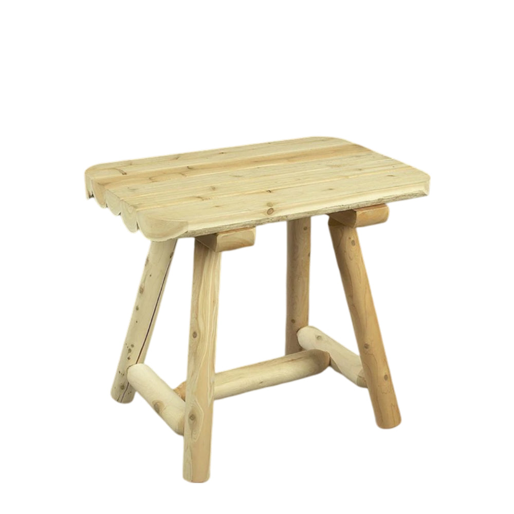 Cedar Looks Log Side Table