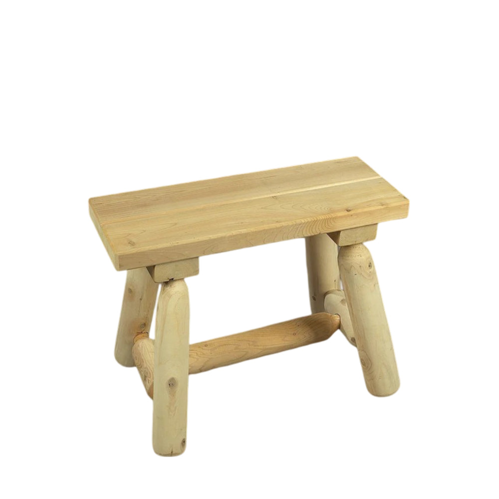 Cedar Looks Small Straight Log Bench