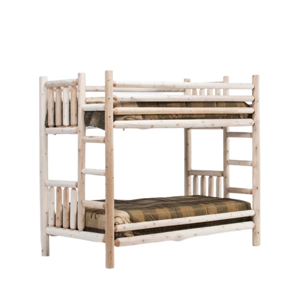 Clean Peeled Log Bunk Bed