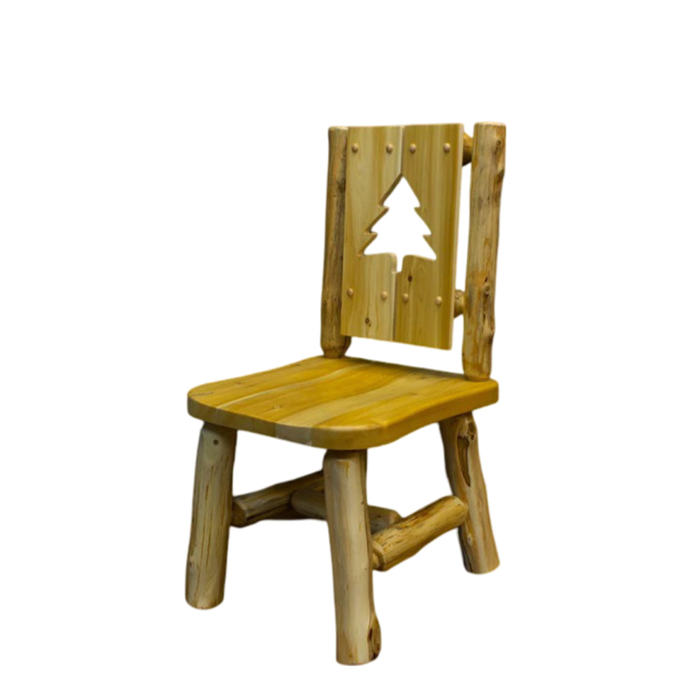 Hand Peeled Cedar Silhouette Log Dining Chair