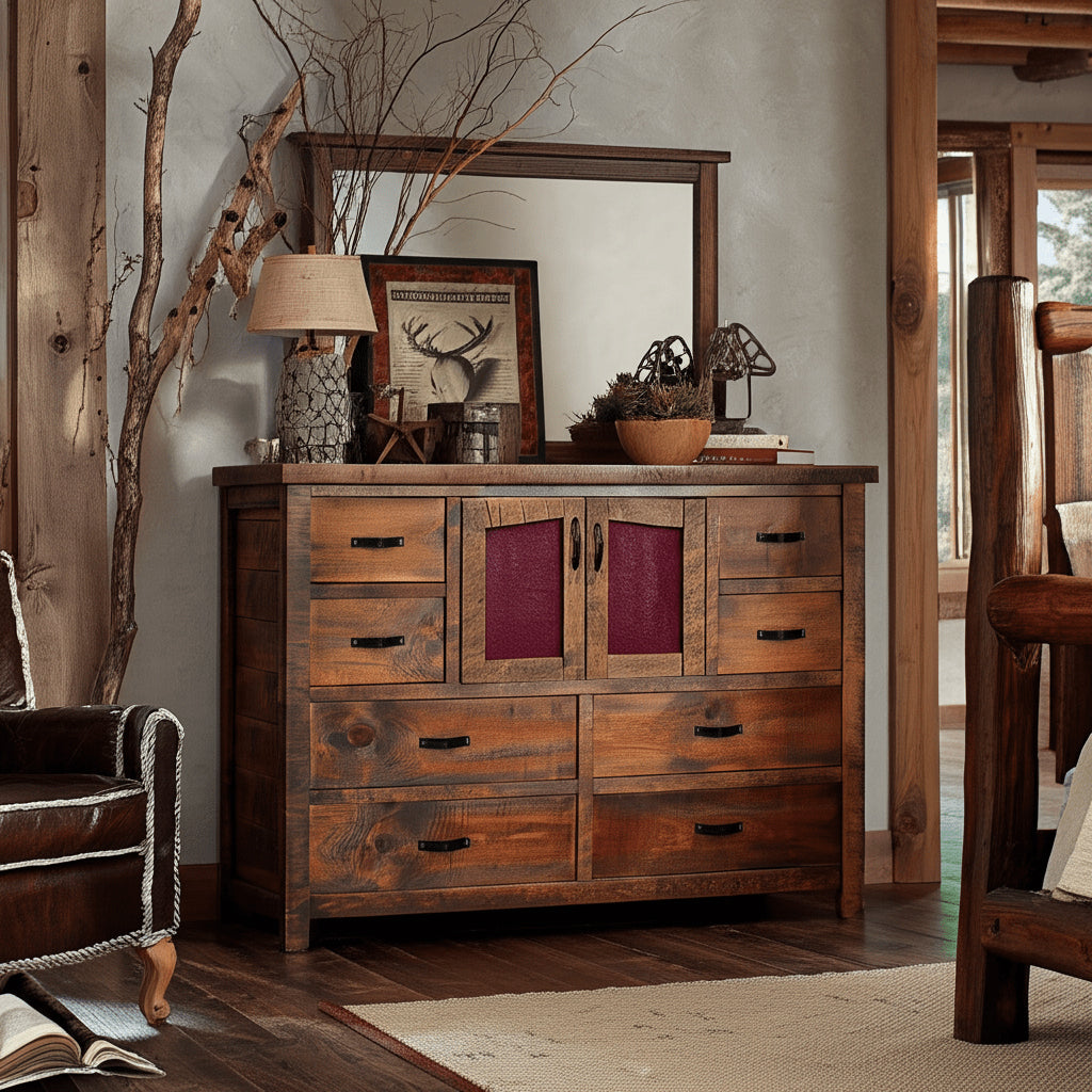 Rustic Ranchero 8 Drawer Dresser