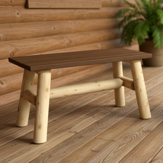 ThermaFusion Cedar Log 23" End Benches (pair)