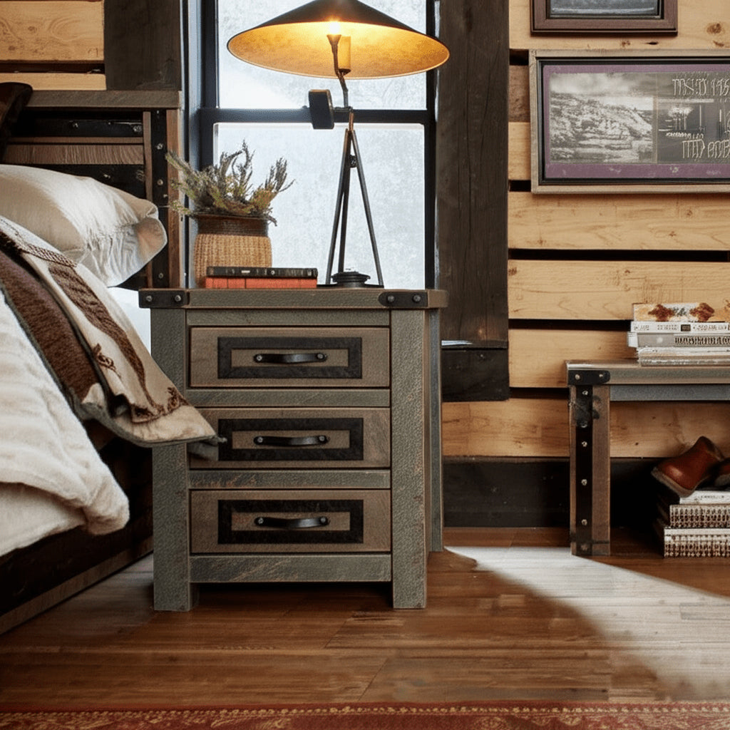 Heritage Pine 3 Drawer Nightstand
