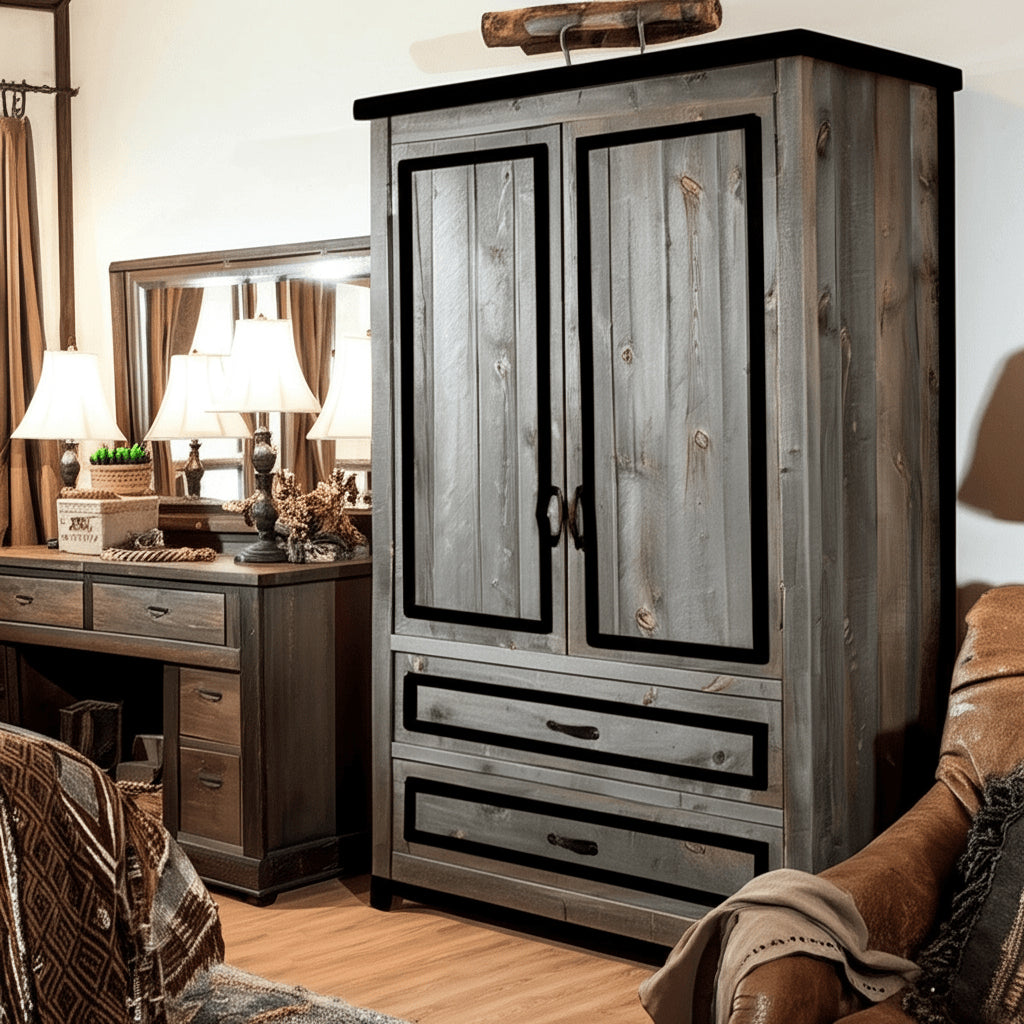 Heritage Pine 2 Drawer Armoire