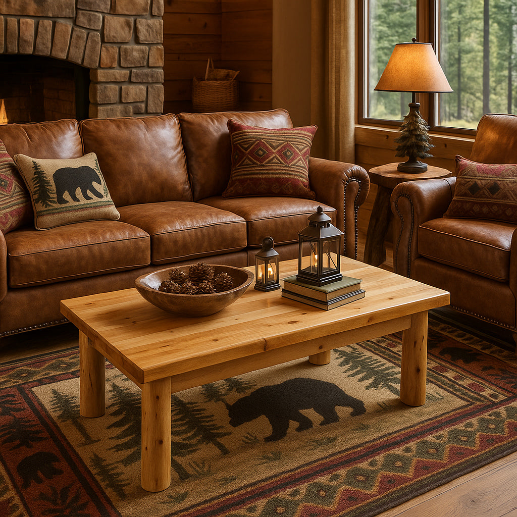 Great Lakes Timber Log Rectangle Coffee Table