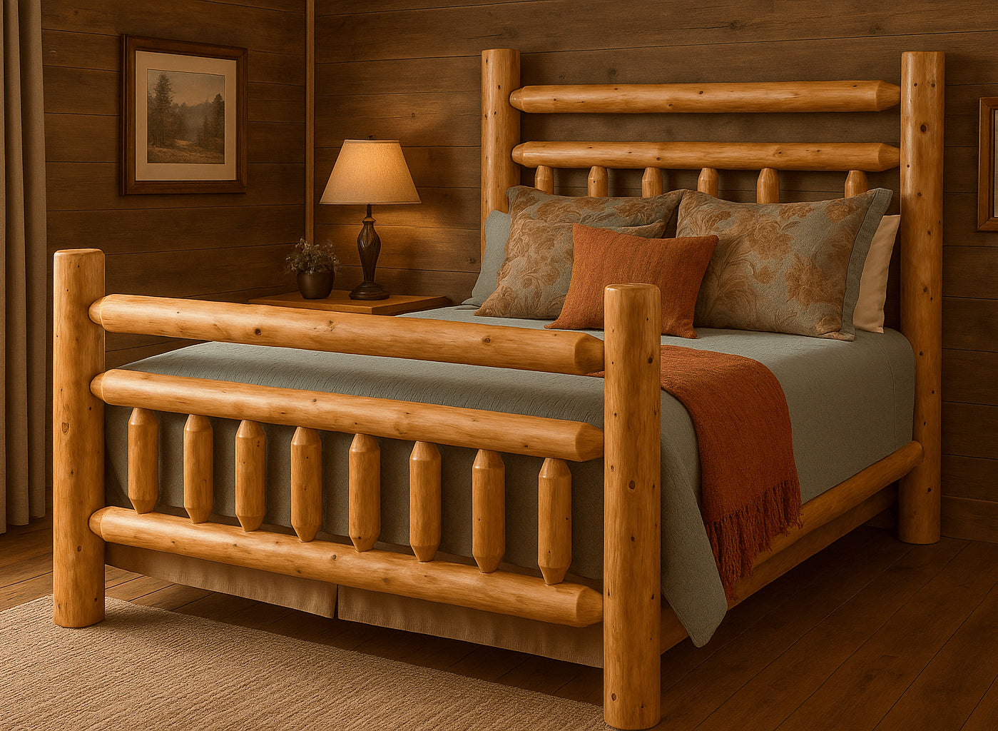 Great Lakes Timber Lodge Log Bed