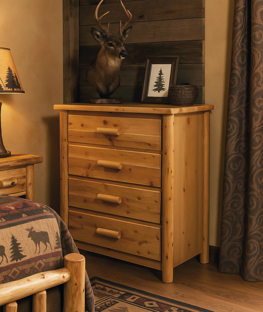Great Lakes Timber Log 4 Drawer Chest