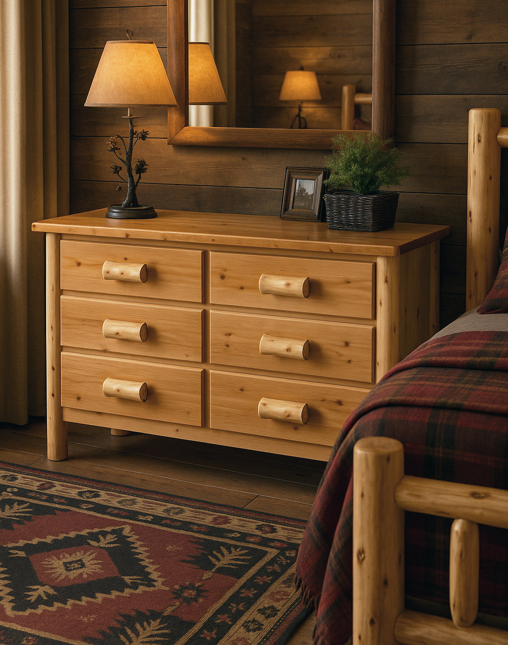 Great Lakes Timber Log 6 Drawer Dresser