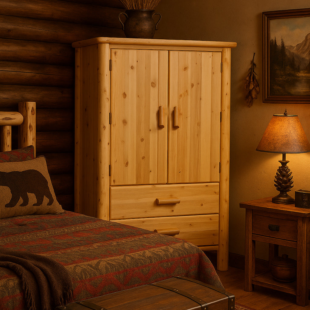 Great Lakes Timber Log Armoire